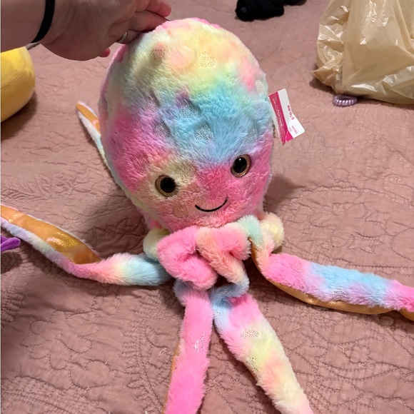 Other - Plush Rainbow Octopus Stuffed Animal - Soft Multicolor Plush Toy
